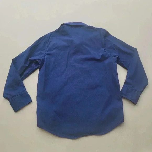 Lot Of 2 Old Navy Built-In Flex Navy Blue Boys White Button Down Size S (6-7) - Picture 9 of 15